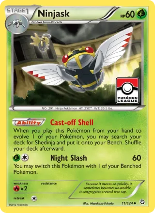 Ninjask #11 · Dragons Exalted Pokémon card