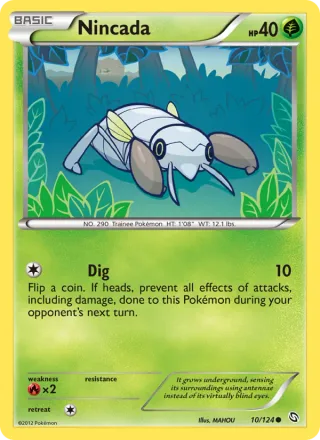 Nincada #10 · Dragons Exalted Pokémon card