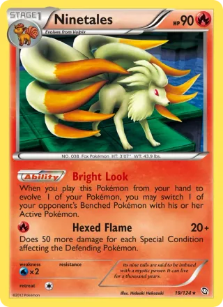 Ninetales #19 · Dragons Exalted Pokémon card