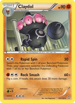 Claydol #64 · Dragons Exalted Pokémon card