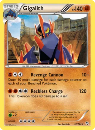 Gigalith #67 · Dragons Exalted Pokémon card