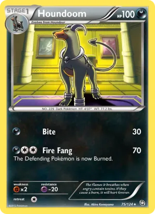 Houndoom #75 · Dragons Exalted Pokémon card