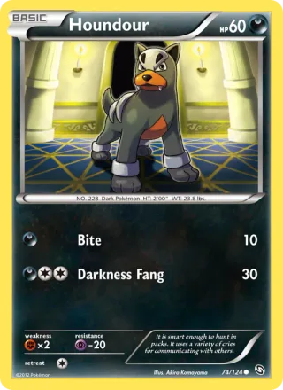 Houndour #74 · Dragons Exalted Pokémon card