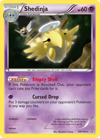 Shedinja #48 · Dragons Exalted Pokémon card