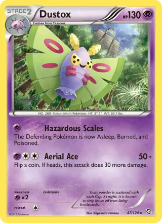 Dustox #47 · Dragons Exalted Pokémon card