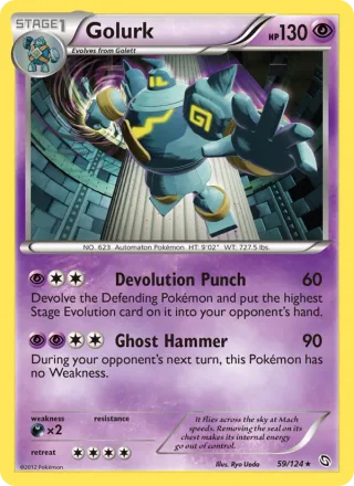 Golurk #59 · Dragons Exalted Pokémon card