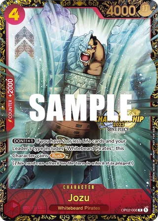 Jozu (Championship 2023) #OP02-008-championship-2023 · One Piece Promotion Cards One Piece card