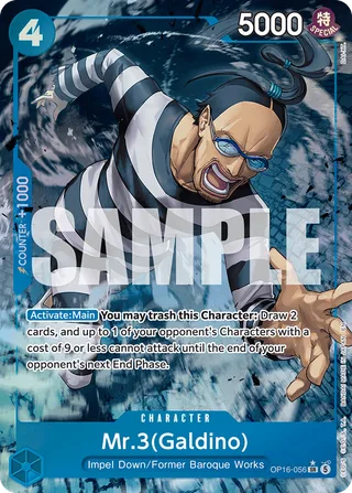 Mr.3(Galdino) (Alternate Art) #OP16-056-alternate-art · The Time of Battle One Piece card