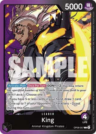 King #OP08-057 · Two Legends One Piece card
