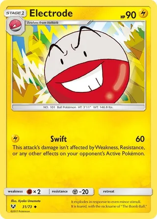 Electrode #31 · Shining Legends Pokémon card