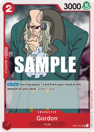 Gordon #OP01-011 · Romance Dawn One Piece card