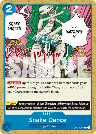 Snake Dance #OP07-055 · 500 Years in the Future Pre-Release Cards One Piece card