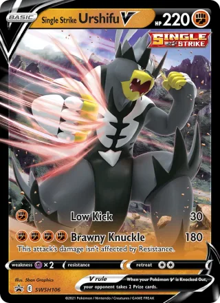 Single Strike Urshifu V #SWSH106 · SWSH Black Star Promos Pokémon card