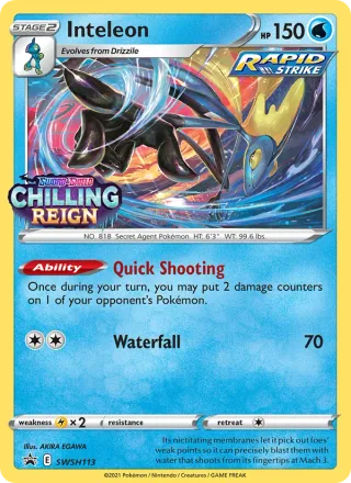 Inteleon #SWSH113 · SWSH Black Star Promos Pokémon card