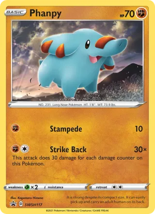 Phanpy #SWSH117 · SWSH Black Star Promos Pokémon card