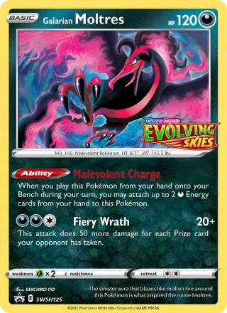 Galarian Moltres #SWSH125 · SWSH Black Star Promos Pokémon card