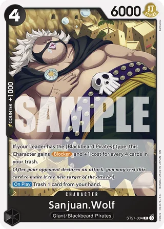 Sanjuan.Wolf #ST27-004 · ST-27: Starter Deck 27 BLACK Marshall.D.Teach One Piece card