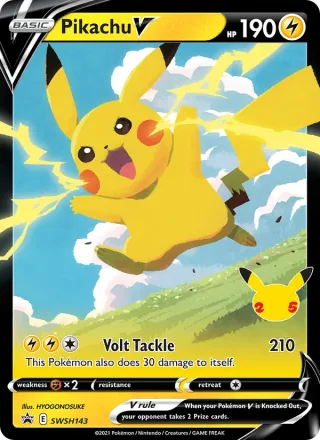Pikachu V #SWSH143 · SWSH Black Star Promos Pokémon card