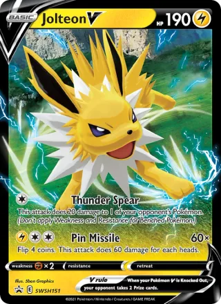 Jolteon V #SWSH151 · SWSH Black Star Promos Pokémon card