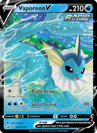 Vaporeon V #SWSH150 · SWSH Black Star Promos Pokémon card