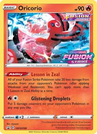 Oricorio #SWSH168 · SWSH Black Star Promos Pokémon card