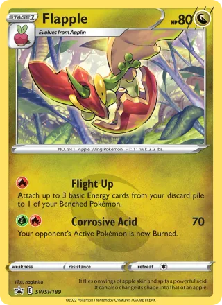 Flapple #SWSH189 · SWSH Black Star Promos Pokémon card