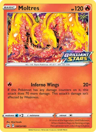 Moltres #SWSH185 · SWSH Black Star Promos Pokémon card
