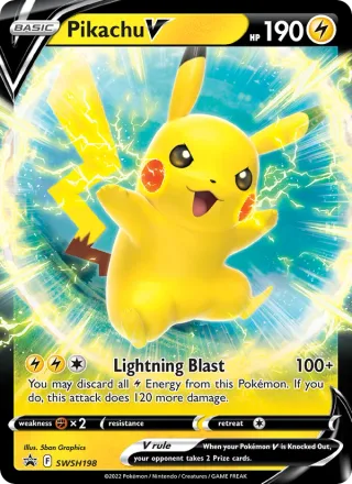 Pikachu V #SWSH198 · SWSH Black Star Promos Pokémon card