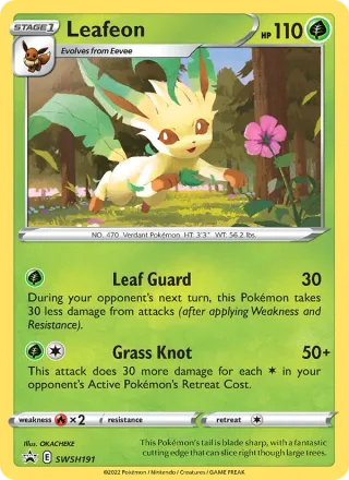 Leafeon #SWSH191 · SWSH Black Star Promos Pokémon card