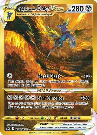 Origin Forme Dialga VSTAR #GG68 · Crown Zenith Galarian Gallery Pokémon card