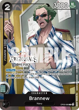 Brannew (Offline Regional 2024) [Finalist] #OP03-089-offline-regional-2024-finalist · One Piece Promotion Cards One Piece card