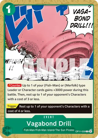 Vagabond Drill #OP11-039 · A Fist of Divine Speed Release Event Cards One Piece card