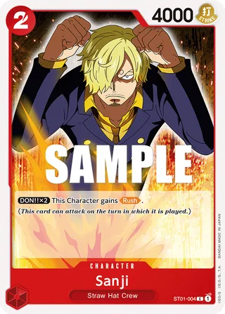 Sanji #ST01-004 · ST-01: Starter Deck 1 Straw Hat Crew (Super Pre-Release Edition) One Piece card