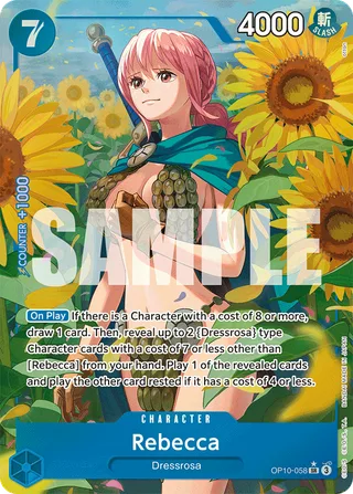 Rebecca (Parallel) #OP10-058-parallel · Royal Blood One Piece card