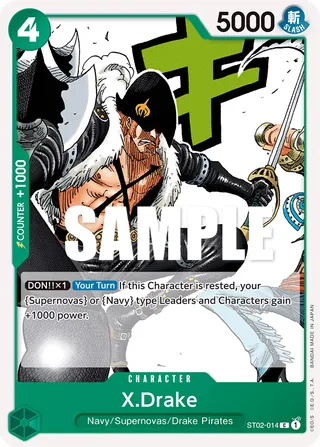 X.Drake #ST02-014 · ST-02: Starter Deck 2 Worst Generation One Piece card