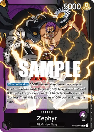 Zephyr #OP02-072 · Paramount War One Piece card