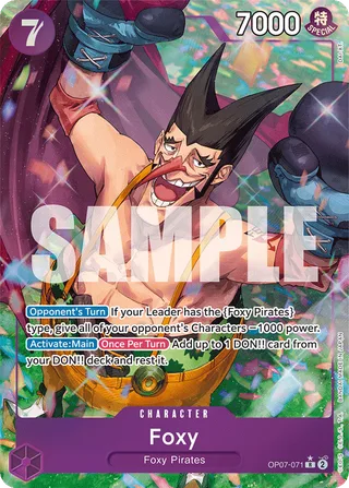 Foxy (Parallel) #OP07-071-parallel · 500 Years in the Future One Piece card