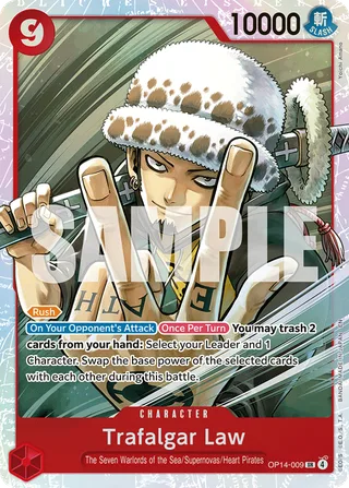 Trafalgar Law #OP14-009 · The Azure Sea's Seven One Piece card