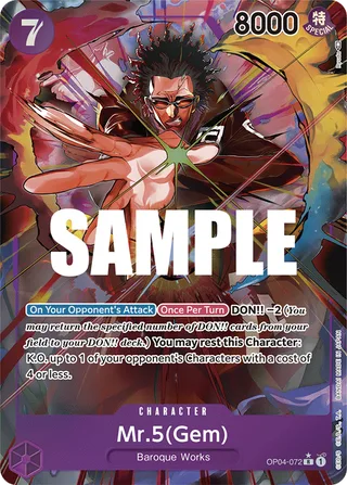 Mr.5 (Gem) (Alternate Art) #OP04-072-alternate-art · Kingdoms of Intrigue One Piece card
