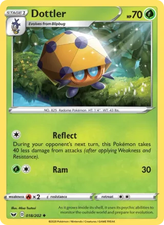 Dottler #18 · Sword & Shield Pokémon card