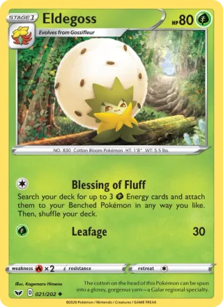 Eldegoss #21 · Sword & Shield Pokémon card