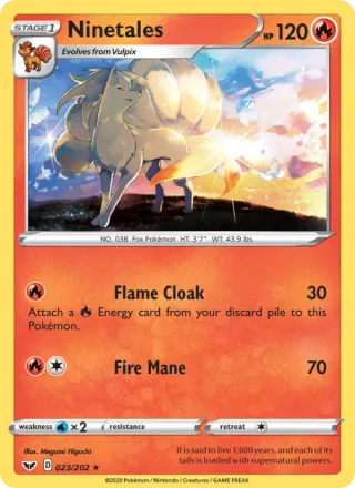 Ninetales #23 · Sword & Shield Pokémon card