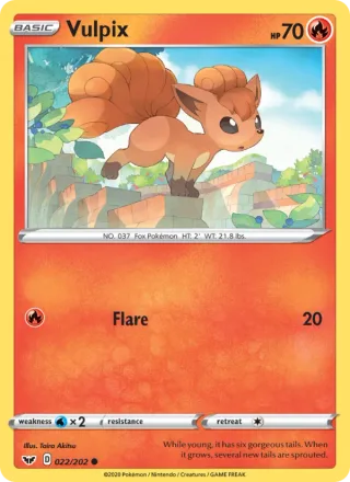 Vulpix #22 · Sword & Shield Pokémon card