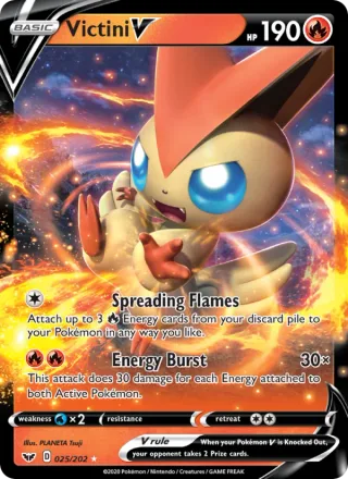 Victini V #25 · Sword & Shield Pokémon card