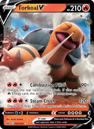 Torkoal V #24 · Sword & Shield Pokémon card