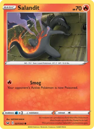 Salandit #27 · Sword & Shield Pokémon card