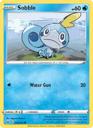 Sobble #54 · Sword & Shield Pokémon card