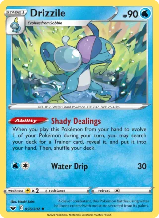 Drizzile #56 · Sword & Shield Pokémon card