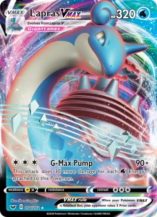 Lapras VMAX #50 · Sword & Shield Pokémon card