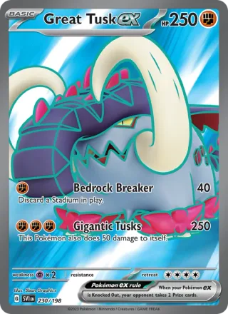 Great Tusk ex #230 · Scarlet & Violet Pokémon card